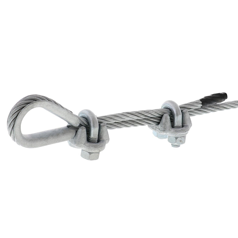Wire Rope Fist Grip Clip: 3/8 Rope Dia