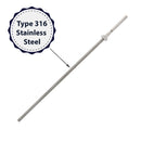 one eighth inch extra long threaded coating