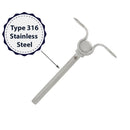 one eighth inch stainless hand swage deck toggle coating