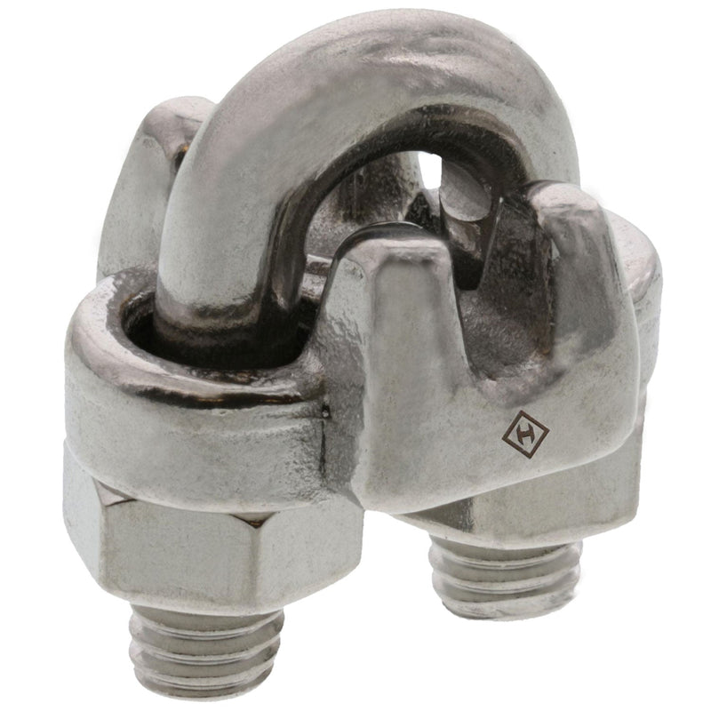 1/8" Type 316, Stainless Steel Cast Wire Rope Clip