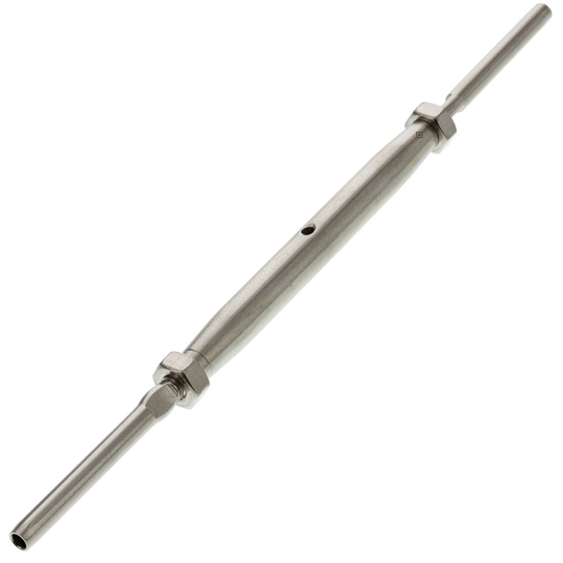 1/4" x 3-1/4" S.S., Hand Swage x Hand Swage Turnbuckle for 1/8" Cable