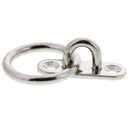 3/16" Stainless Steel Oblong Pad Eye with Ring