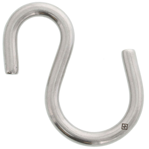 1/4" x  2" Stainless Steel Asymmetric S Hook#Size_1/4"