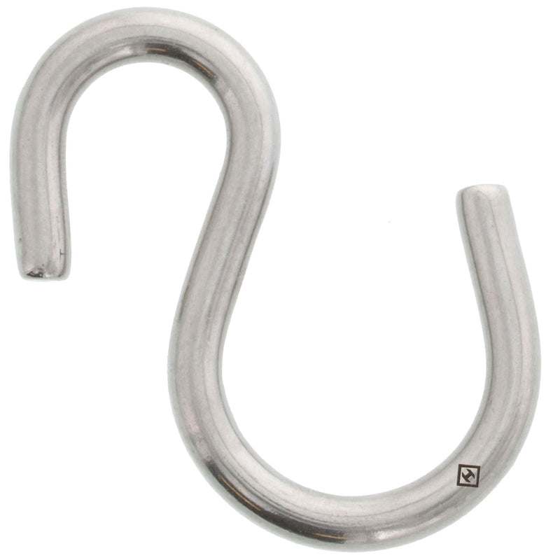 1/4" x  2" Stainless Steel Asymmetric S Hook