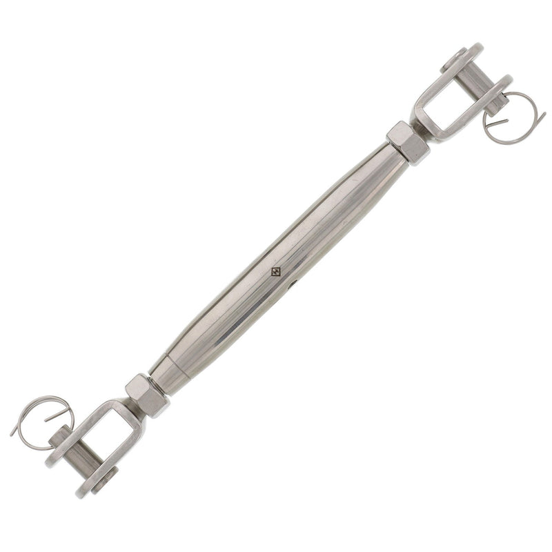 1/2" x 5" Stainless Steel Pipe Style Jaw x Jaw Turnbuckle