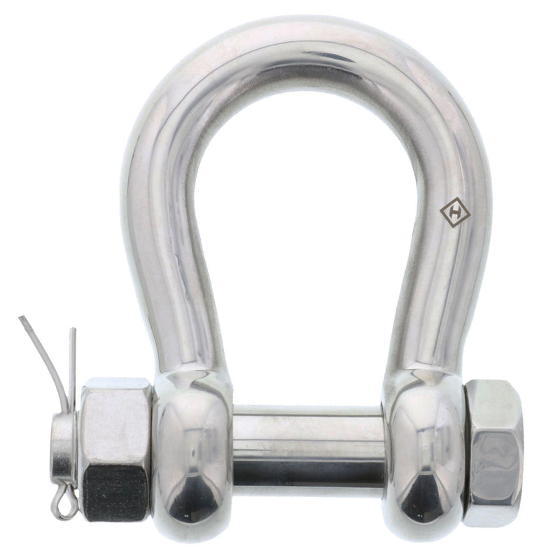1 in., 5 ton, Type 316 Stainless Steel Bolt-Type Anchor Shackle