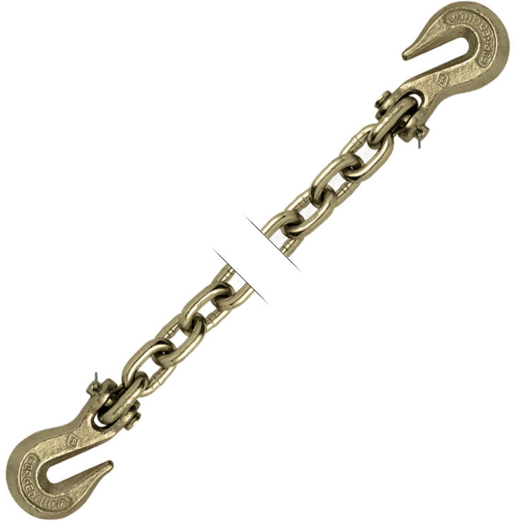 Grade 70 Binder Chain with Hooks, for Transport use, Yellow Chromate