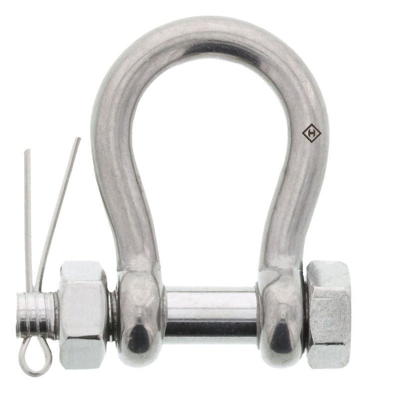 1/4 in., 850 lb, Type 316 Stainless Steel Bolt-Type Anchor Shackle