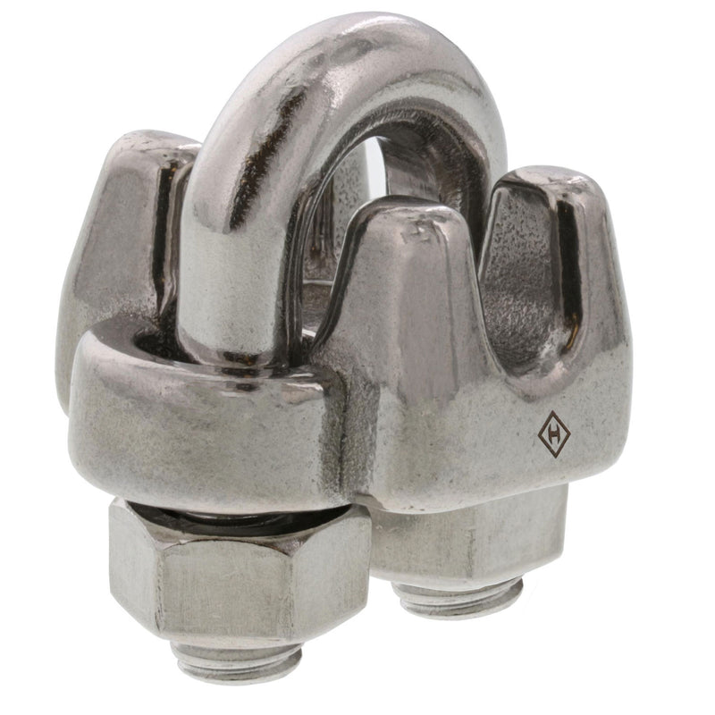 1/4" Type 316, Stainless Steel Cast Wire Rope Clip