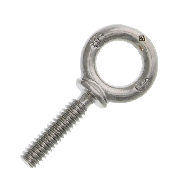 1/4" x 1" Stainless Steel Machinery Eye Bolt