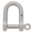 1/4" Stainless Steel Captive Pin D Shackle