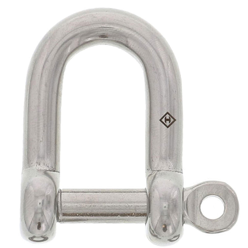 1/4" Stainless Steel Captive Pin D Shackle