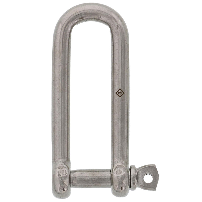 1/4" Stainless Steel Screw Pin Long D Shackle