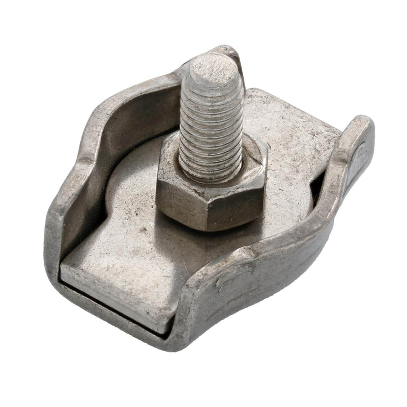 1/4" Stainless Steel Stamped Single Cable Clamp