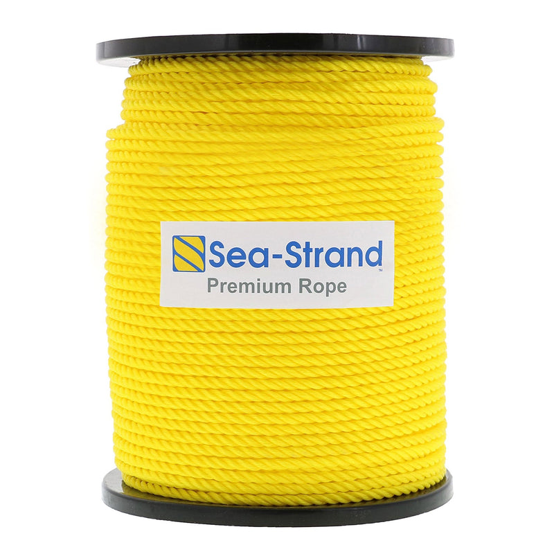 1/4 x 600' Reel, Yellow, 3-Strand Polypropylene Rope