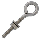 1/4" x 2" Stainless Steel Plain Eye Bolt