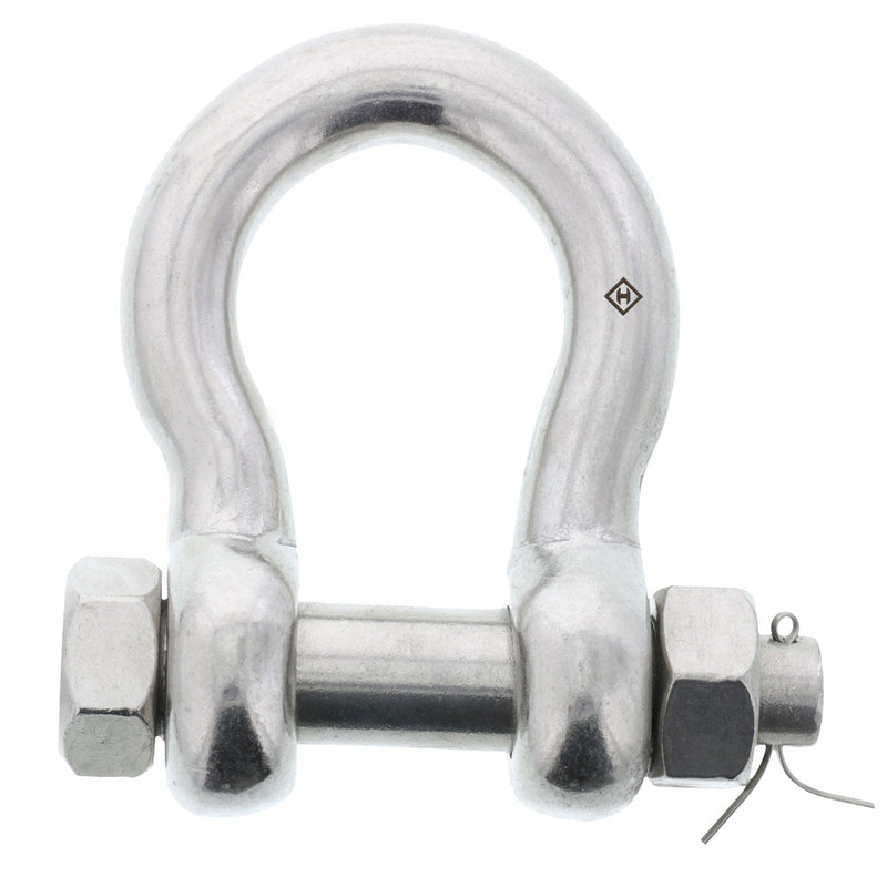 7/8 in., 4 ton, Type 316 Stainless Steel Bolt-Type Anchor Shackle