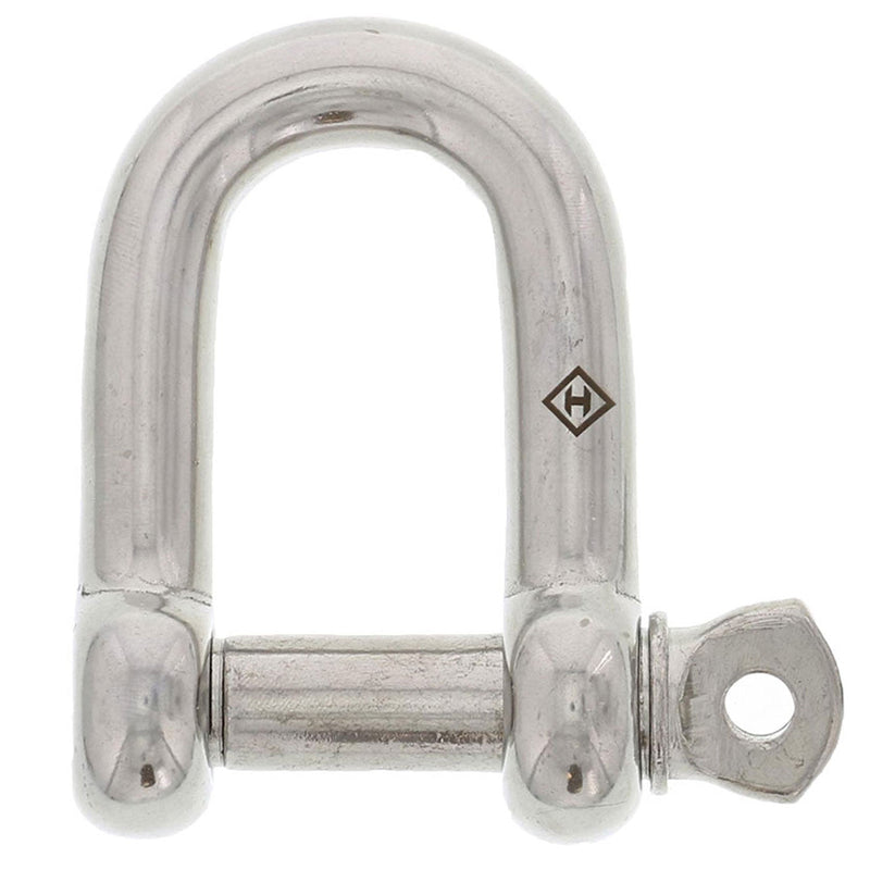 15/32" Stainless Steel Screw Pin D Shackle