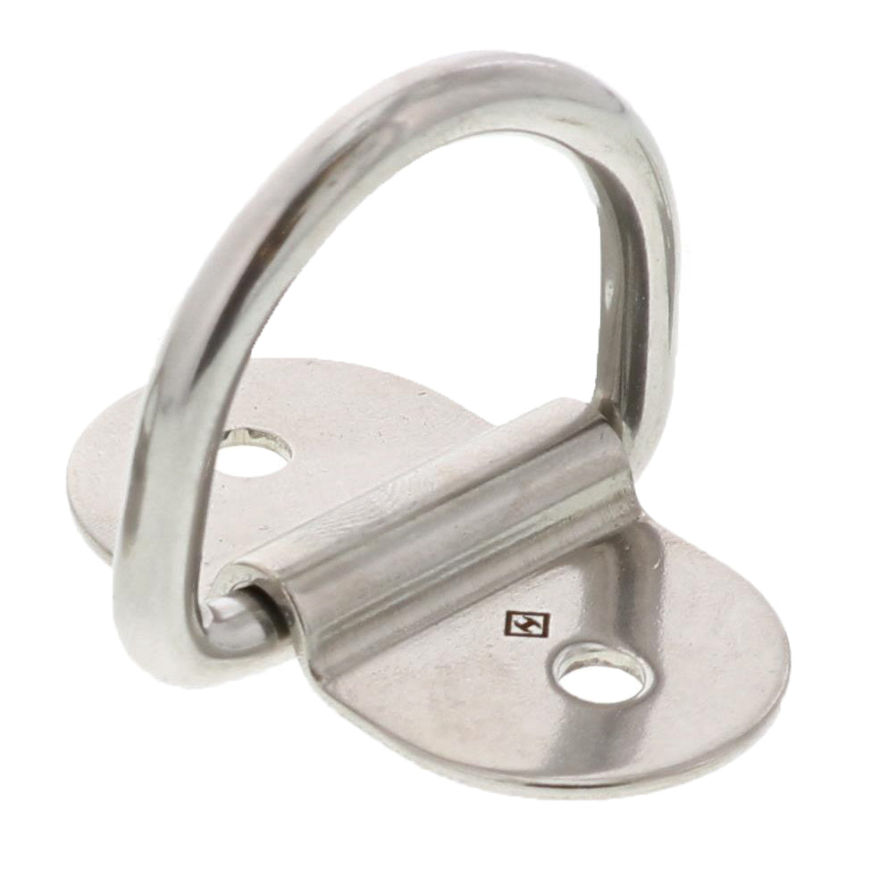 5/16" Stainless Steel D Ring with Clip