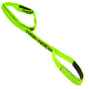THOR-TEX USA 2 Ply 1" x 4' Eye x Eye Polyester Web Lifting Sling, Cordura Lined Flat Eyes