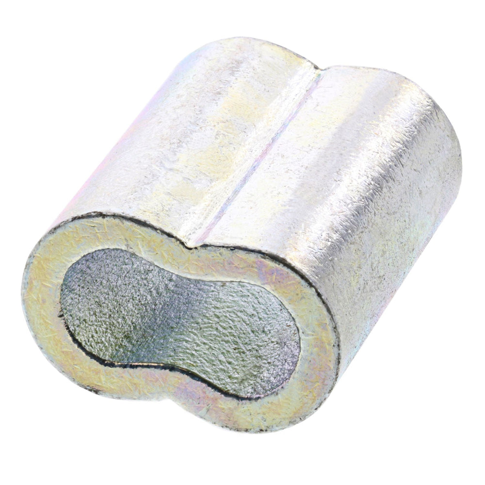 Zinc Plated Copper Sleeves For 5/16" Cable - Made In USA, Choose Quantity: 1, 2, 5, 10, Or 25