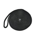 3/8" x 15' Double Braid Nylon Dock Line, Black