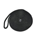 3/8" x 20' Double Braid Nylon Dock Line, Black