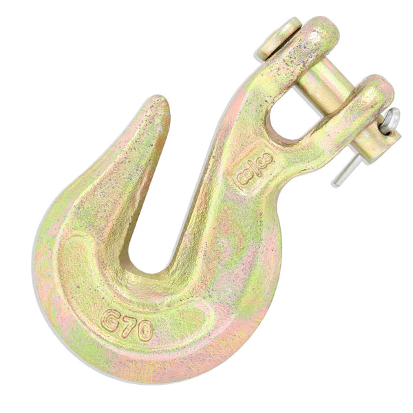 3/8" Grade 70 Clevis Grab Hook, for Transport use, Yellow Chromate#Size_3/8"