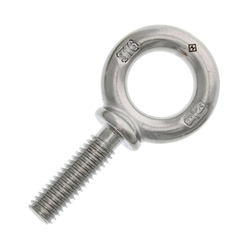 3/8" x 1-1/4" Stainless Steel Machinery Eye Bolt