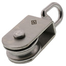 3/8" Rope x 2" Sheave Stainless Steel Swivel Eye Square Block