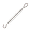 3/8" x 6" Stainless Steel Hook x Eye Turnbuckle