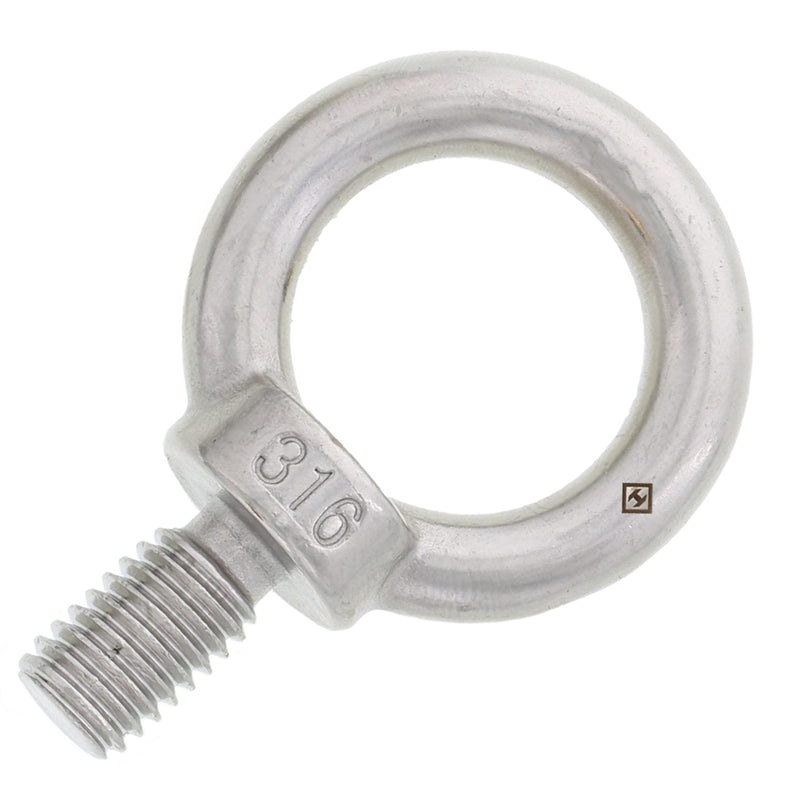 3/8" x 11/16"  Stainless Steel Machinery Eye Bolt