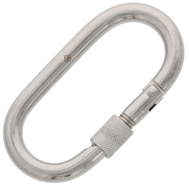 3/8" Stainless Steel Straight Spring Hook with Safety Nut