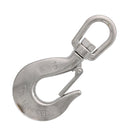 3/8" Stainless Steel Swivel Eye Hook with Latch
