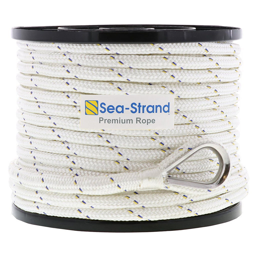  Double Braided Boat Anchor Line Nylon Marine Rope 3/8 Inch,  100/150 Ft Reel - Premium Quality Anchor Rope for Many Boats & Anchors  (Gray, 100 Ft) : Sports & Outdoors