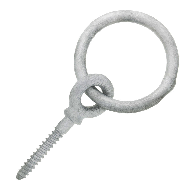 3/8" x 2-1/2" Chicago Hardware Drop Forged Hot Dip Galvanized Lag Ring Eye Bolt