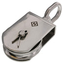 1/2" Rope x 3" Sheave Stainless Steel Swivel Eye Square Block