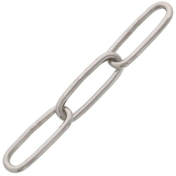 3, Type 316, Stainless Straight Link Chain (Sold Per Foot)#Size_3mm