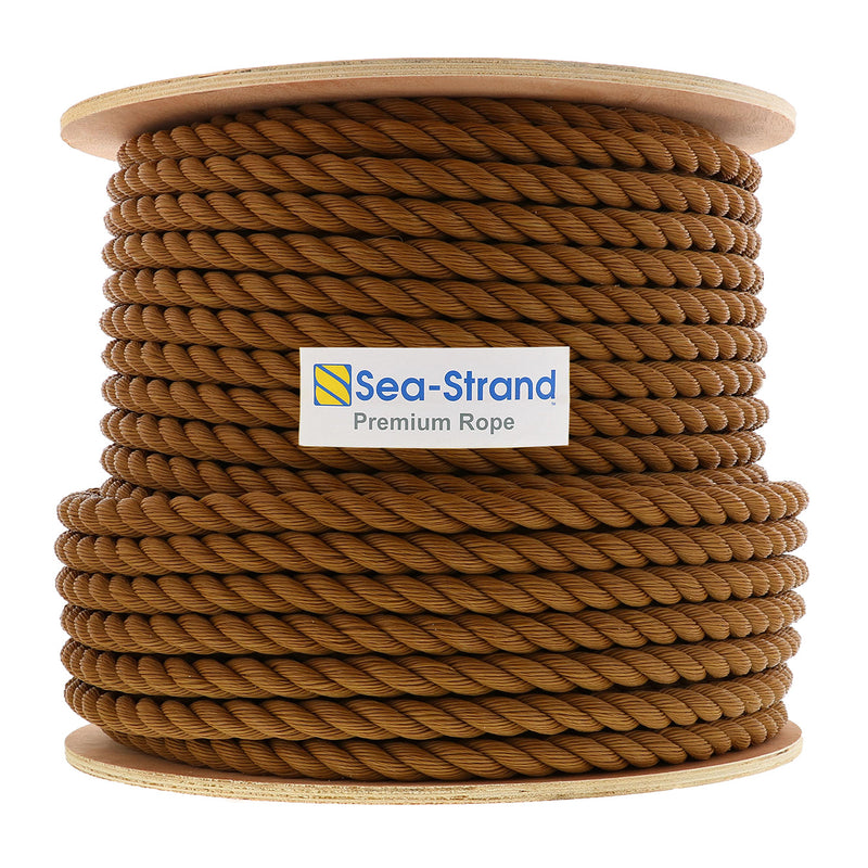 3/4" x 300' Reel, Tan, 3-Strand Polypropylene Rope
