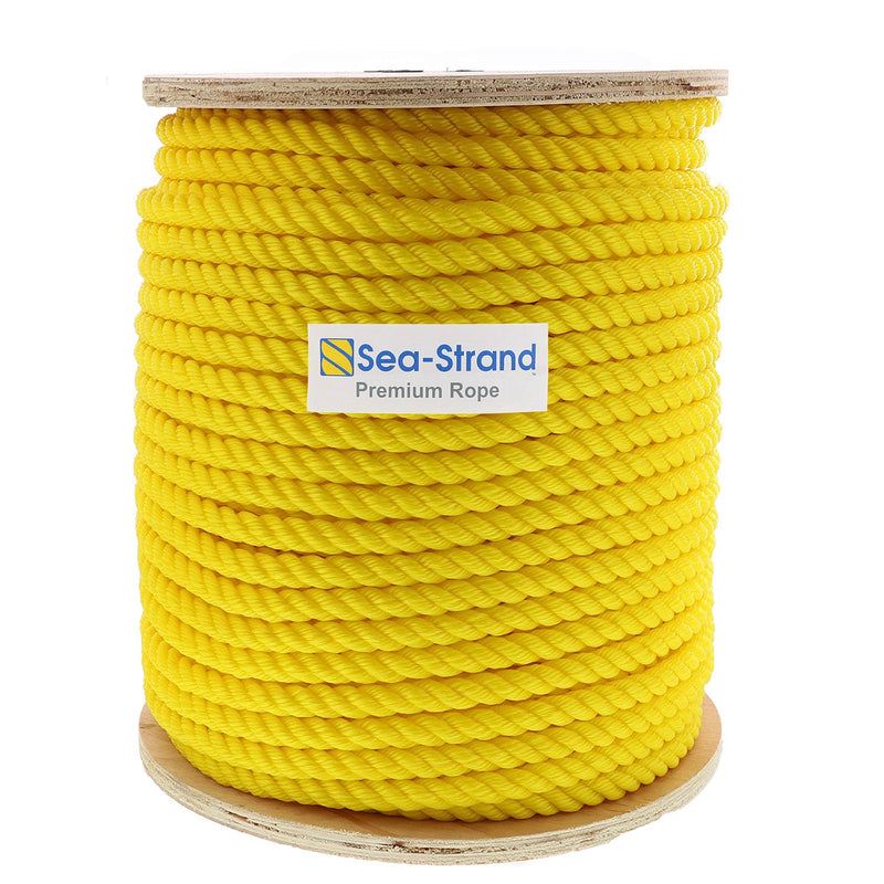 3/4" x 600' Reel, Yellow, 3-Strand Polypropylene Rope