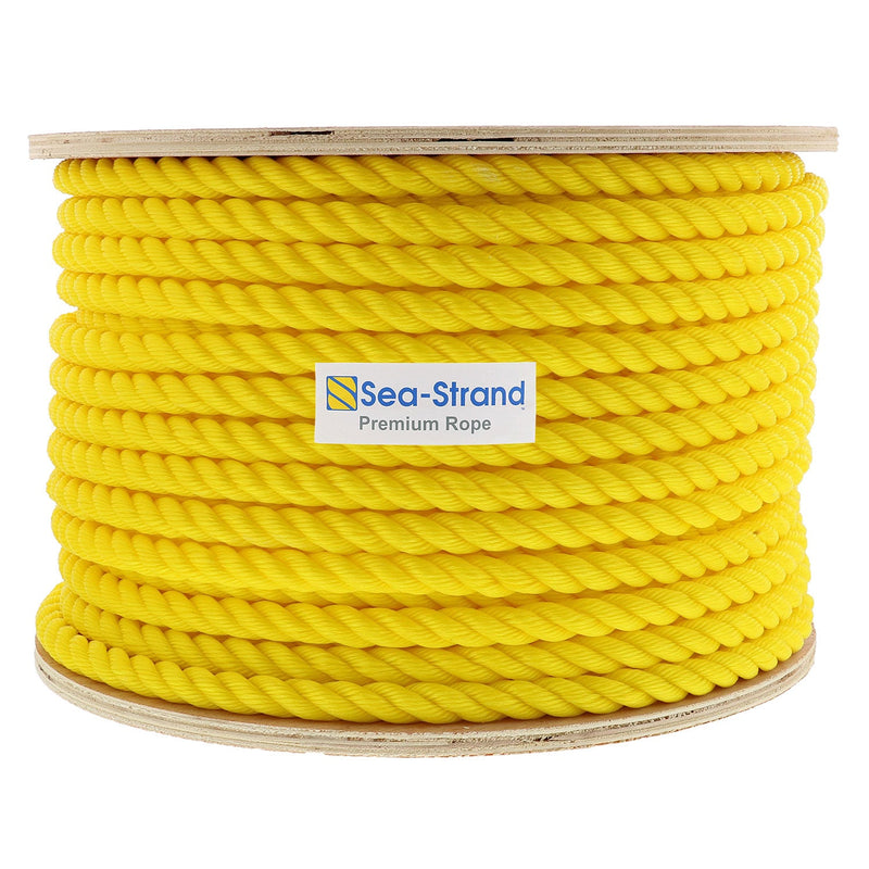 3/4" x 300' Reel, Yellow, 3-Strand Polypropylene Rope