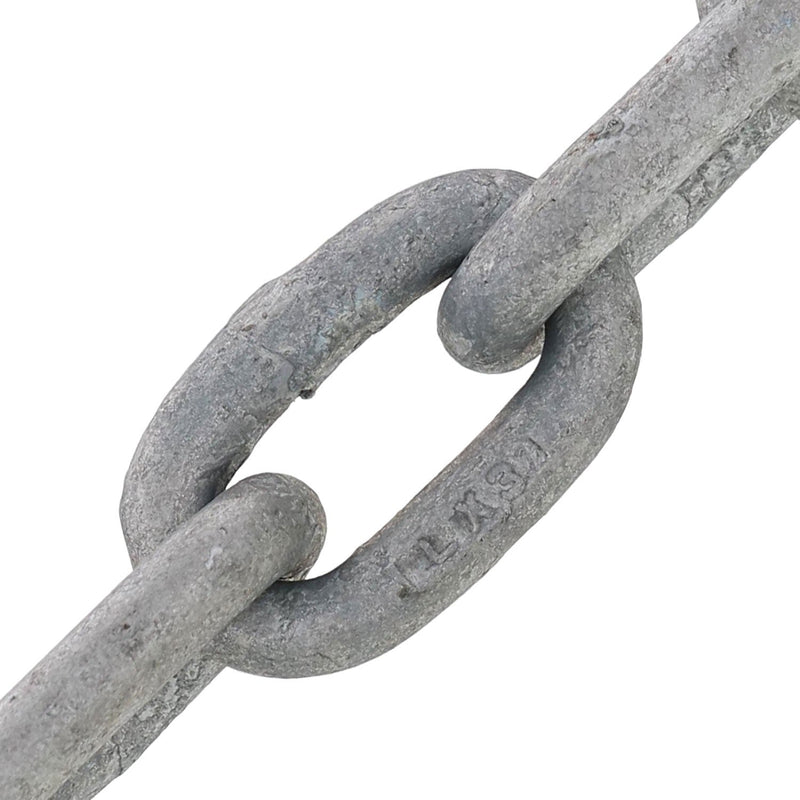 three sixteenth inch one hundred forty foot thirty proof coil chain galvanized steel seven hundred fifty pounds alt 2