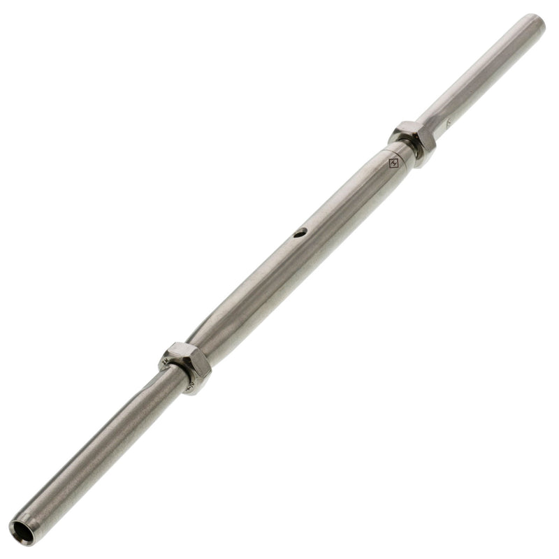 1/4" x 3-1/4" S.S., Hand Swage x Hand Swage Turnbuckle for 3/16" Cable