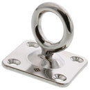 three sixteenth inch stainless steel pad eye square swivel
