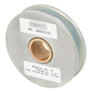 3/16" Cable x 2" Diameter Henry Block Zinc Plated Sheave with Self-Lubricated Bronze Bushing