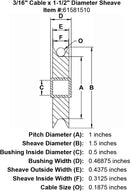 three sixteenths inch sheave specification diagram
