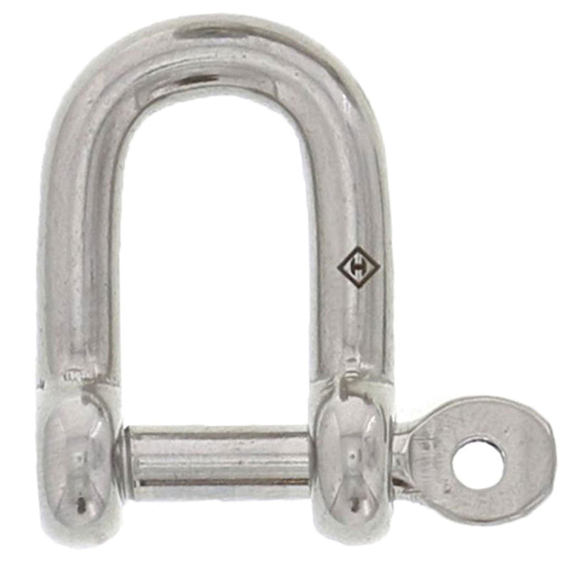 3/16" Stainless Steel Captive Pin D Shackle