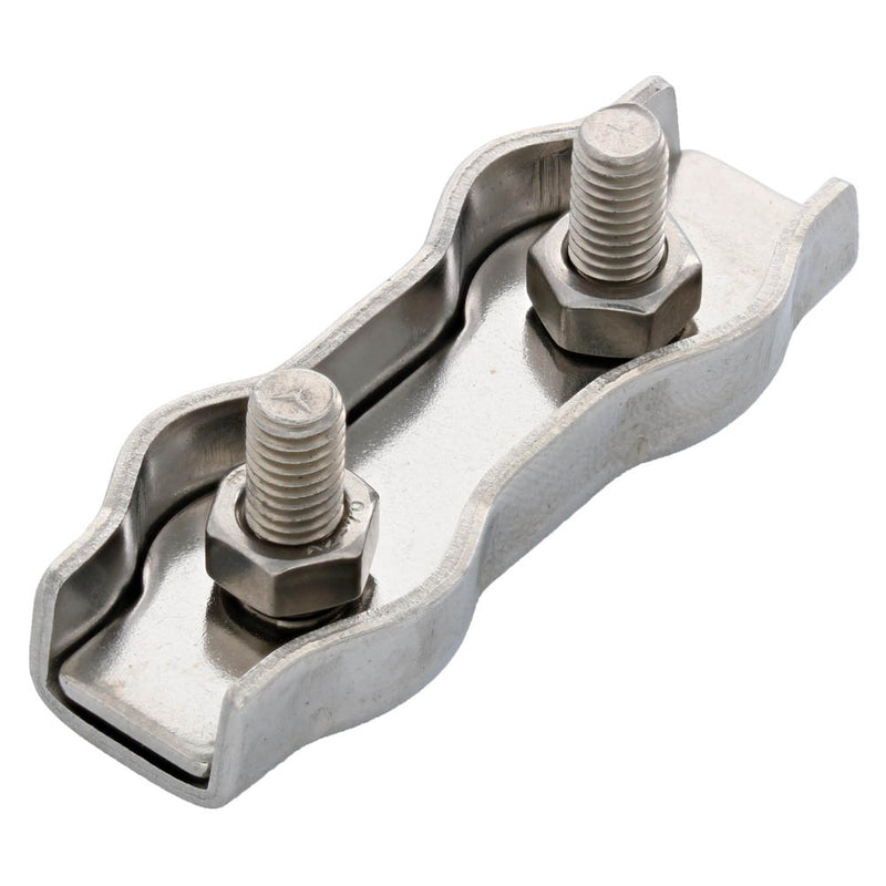 3/16" Stainless Steel Stamped Double Cable Clamp