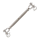 3/16" x 3" Stainless Steel Pipe Style Jaw x Jaw Turnbuckle
