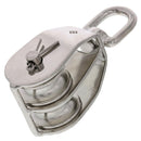 3/8" Rope x 2" Sheave Stainless Steel Double Sheave Swivel Eye Block